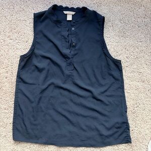 H&M Dark Blue Sleeveless Blouse